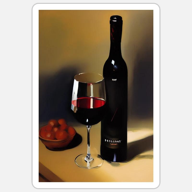 Wein Trinker Sticker Größe S (10 x 10 cm)