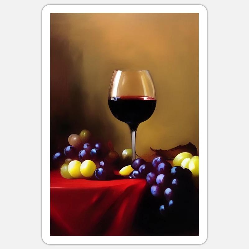 Wein Trinker Sticker Größe S (10 x 10 cm)