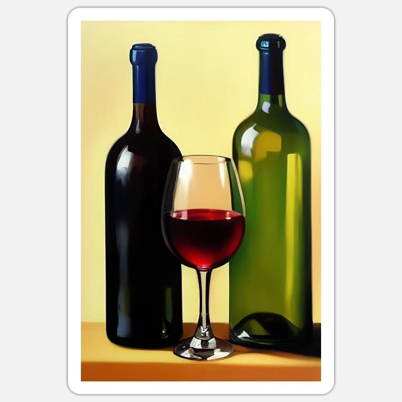 Wein Trinker Sticker Größe S (10 x 10 cm)