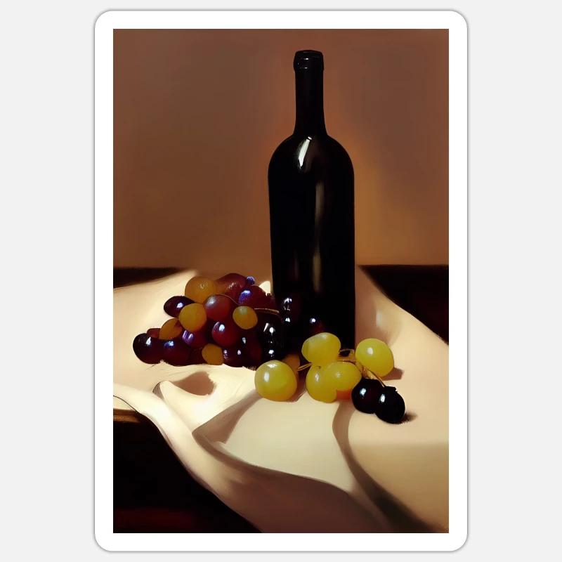 Wein Trinker Sticker Größe S (10 x 10 cm)