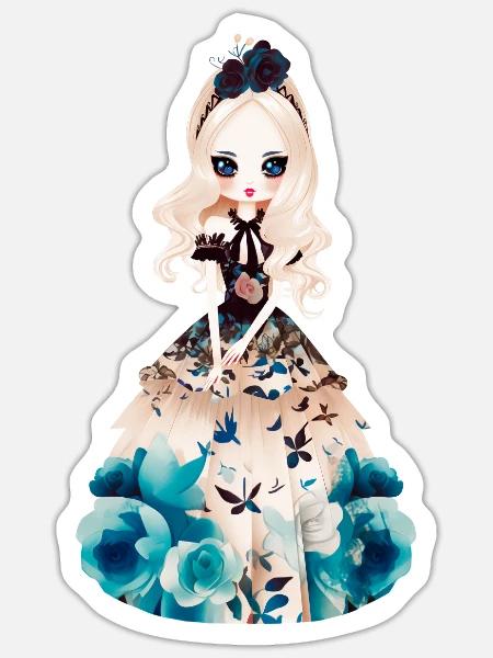 alisa 1 - Sticker Größe S (10 x 10 cm) - Mattweiß