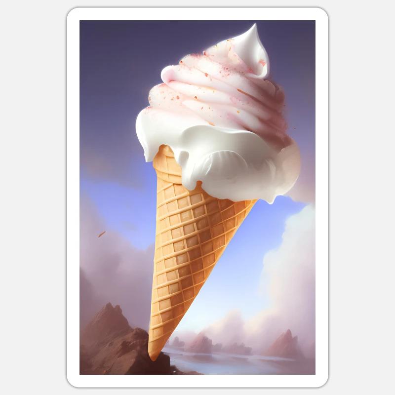 Eiscreme Sticker Größe S (10 x 10 cm)