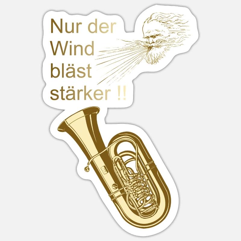 Nur der Wind - Sticker Größe S (10 x 10 cm) - Mattweiß
