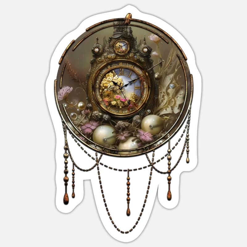 Die Steampunk-Ästhetik - Sticker Größe S (10 x 10 cm) - Mattweiß