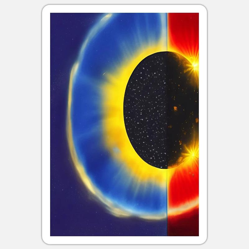 Solar explosion - Sticker size S (10 x 10 cm) - white matte