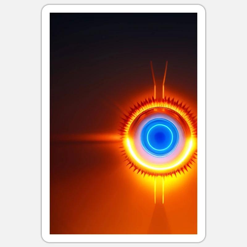 Œil d’Horus - Sticker taille S (10 x 10 cm) - blanc mat