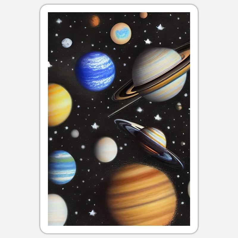 Space and planets Sticker size S (10 x 10 cm)