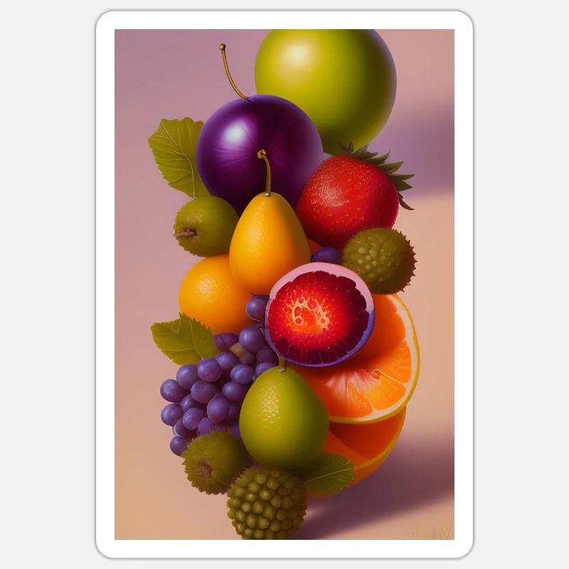 Fruit - Sticker size S (10 x 10 cm) - white matte