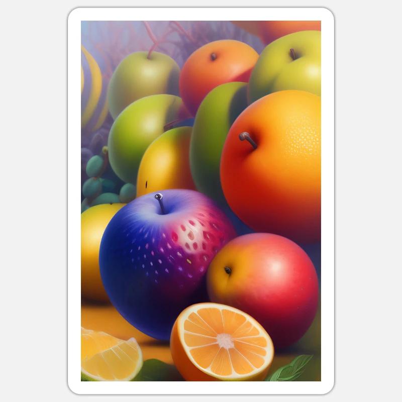 Fruit - Sticker size S (10 x 10 cm) - white matte