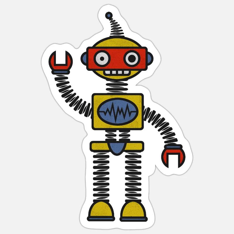 Robot Sticker size S (10 x 10 cm)