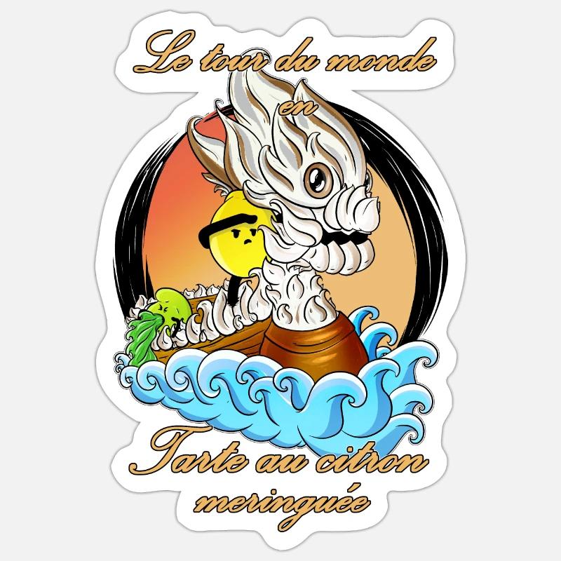 Lemon meringue pie Sticker size S (10 x 10 cm)