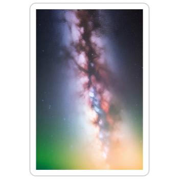 Weltall und Planeten - Sticker Größe S (10 x 10 cm) - Mattweiß - Vorne