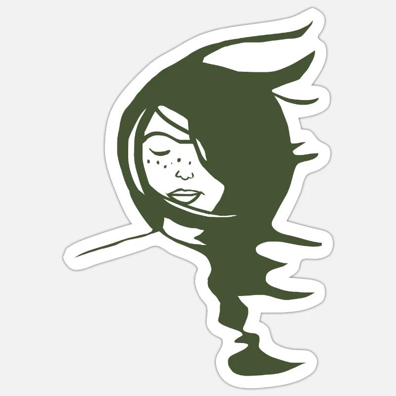 WIND - Sticker Größe S (10 x 10 cm) - Mattweiß