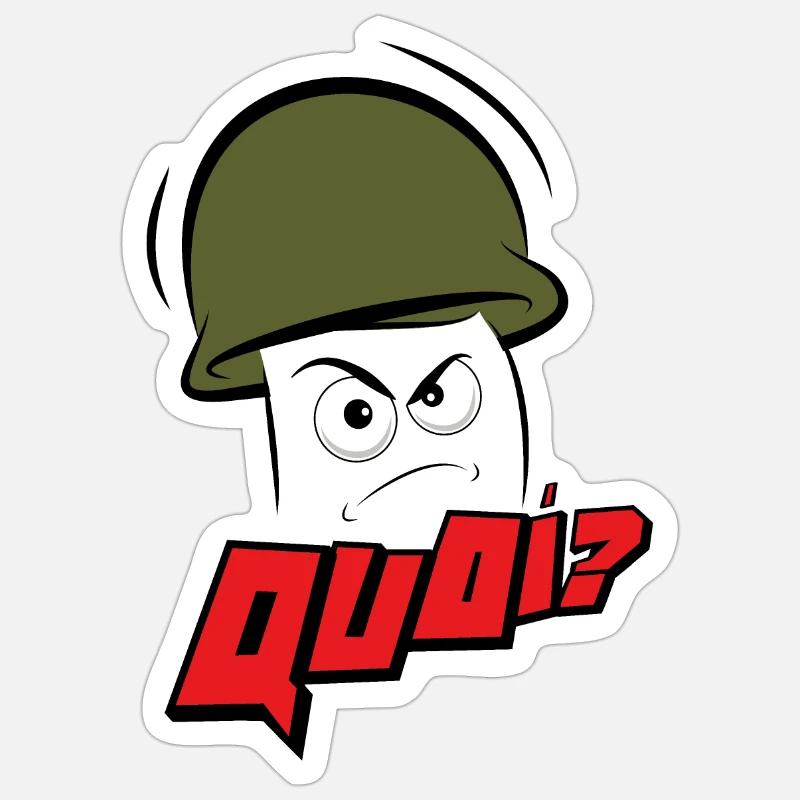 Mr Grumpy WHAT Sticker size S (10 x 10 cm)