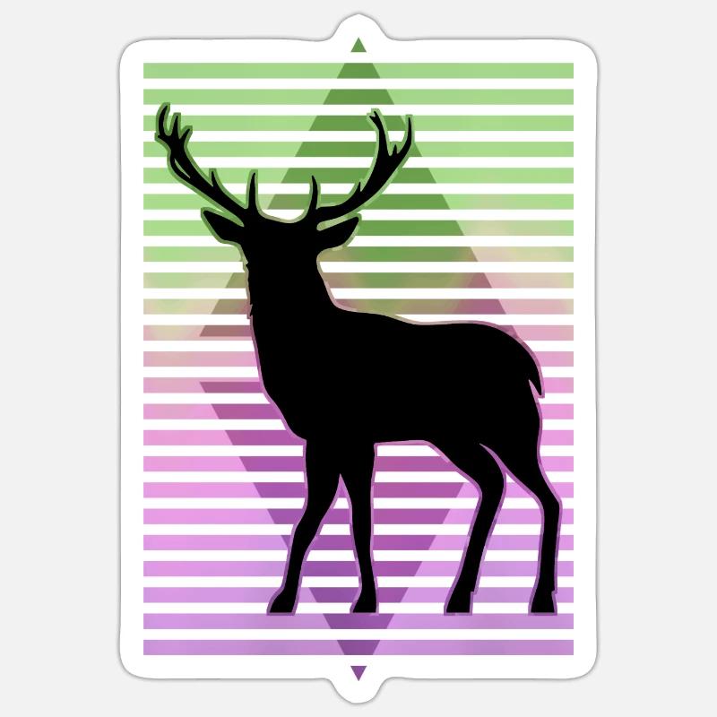 Deer - Sticker size S (10 x 10 cm) - white matte
