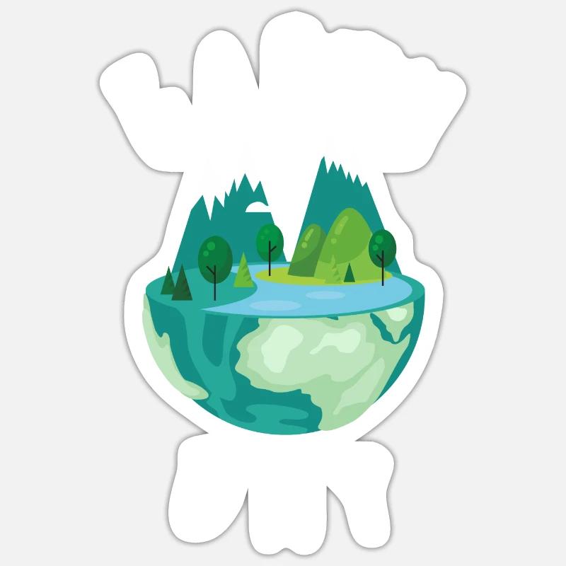 Earth Day Climate Change - Sticker size S (10 x 10 cm) - white matte