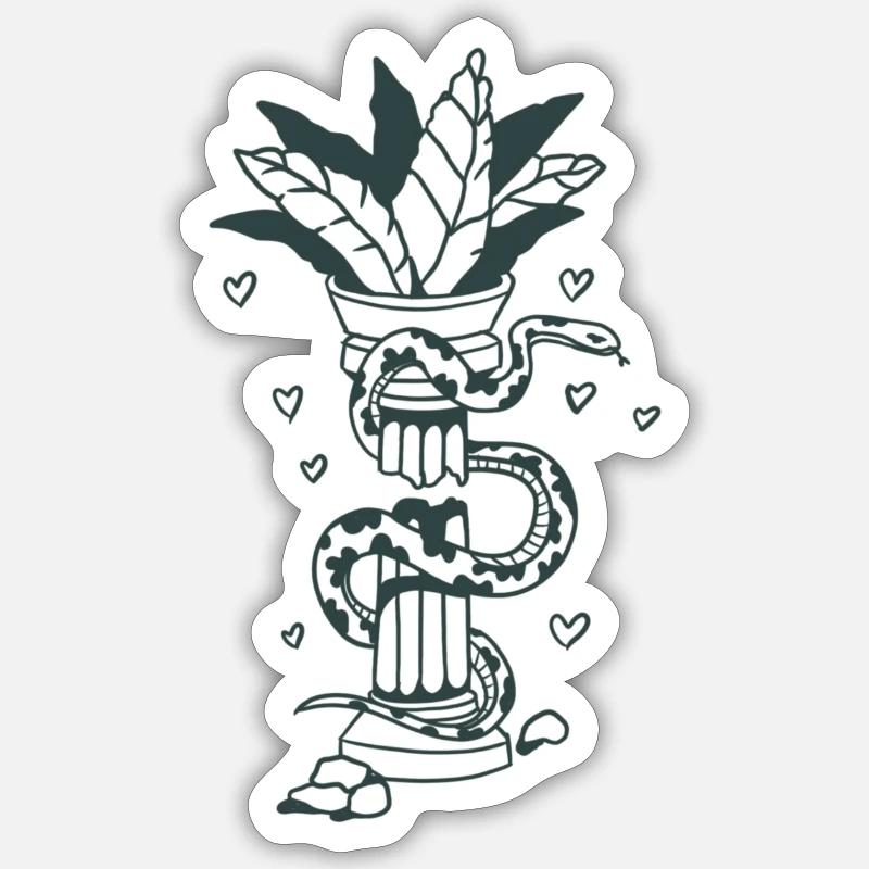 Vase zerbrechen Sticker Größe S (10 x 10 cm)