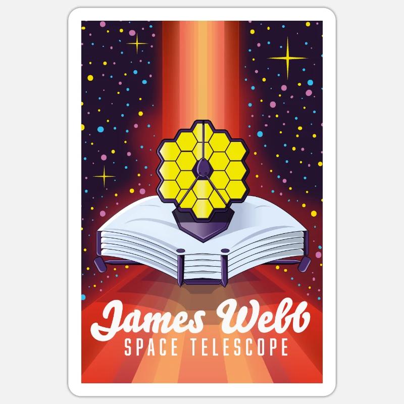 James Webb Space Telescope - Sticker size S (10 x 10 cm) - white matte