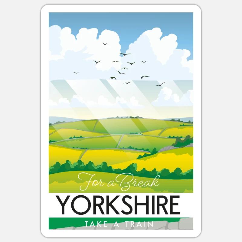 Yorkshire: Machen Sie eine Pause Sticker Größe S (10 x 10 cm)