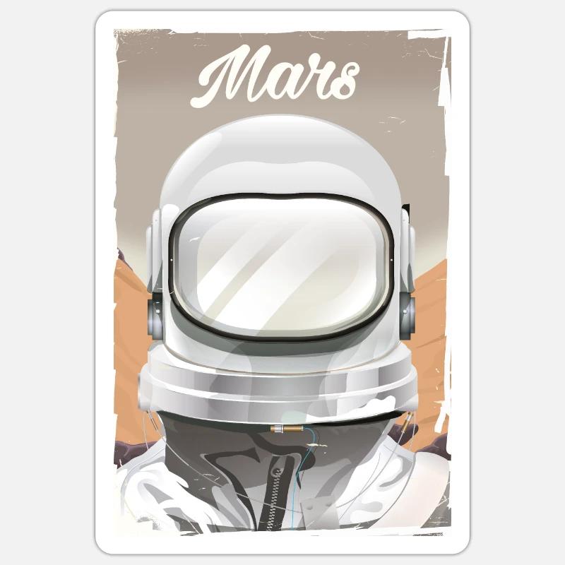 Mars Explorer Astronaut Sticker size S (10 x 10 cm)