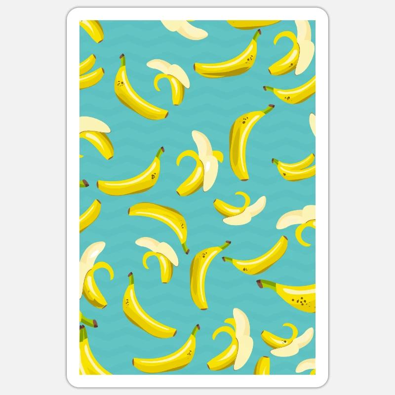 Banana pattern - Sticker size S (10 x 10 cm) - white matte
