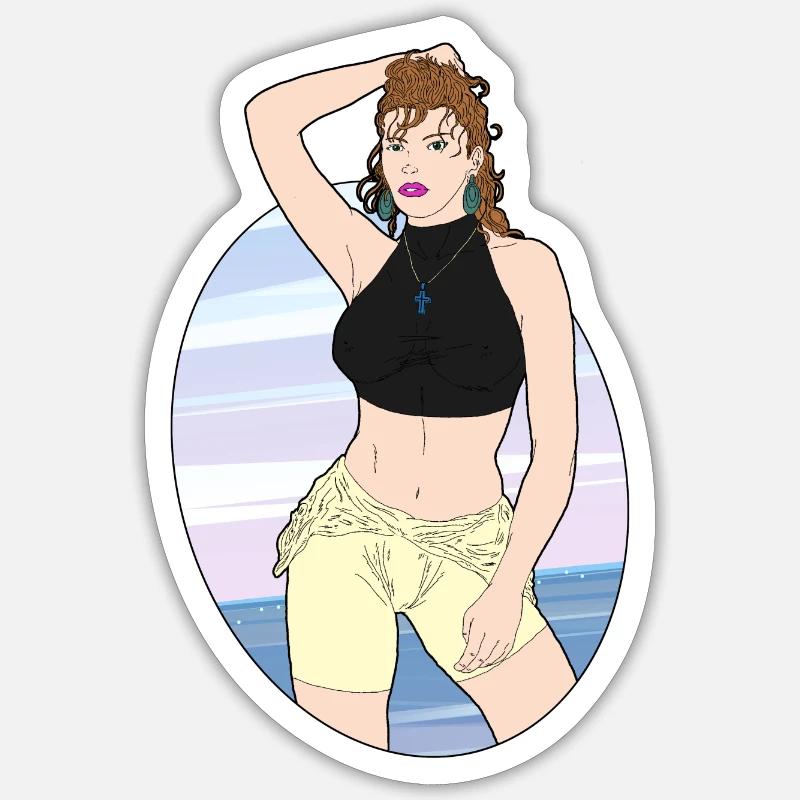 Summer days - Sticker size S (10 x 10 cm) - white matte