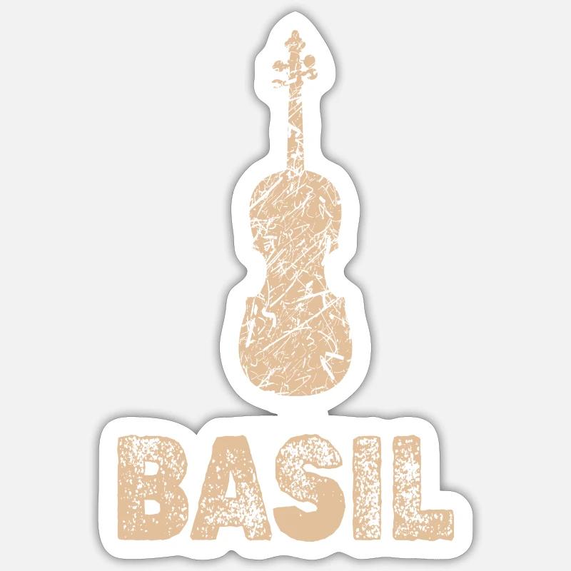 Cello Basil Sticker size S (10 x 10 cm)