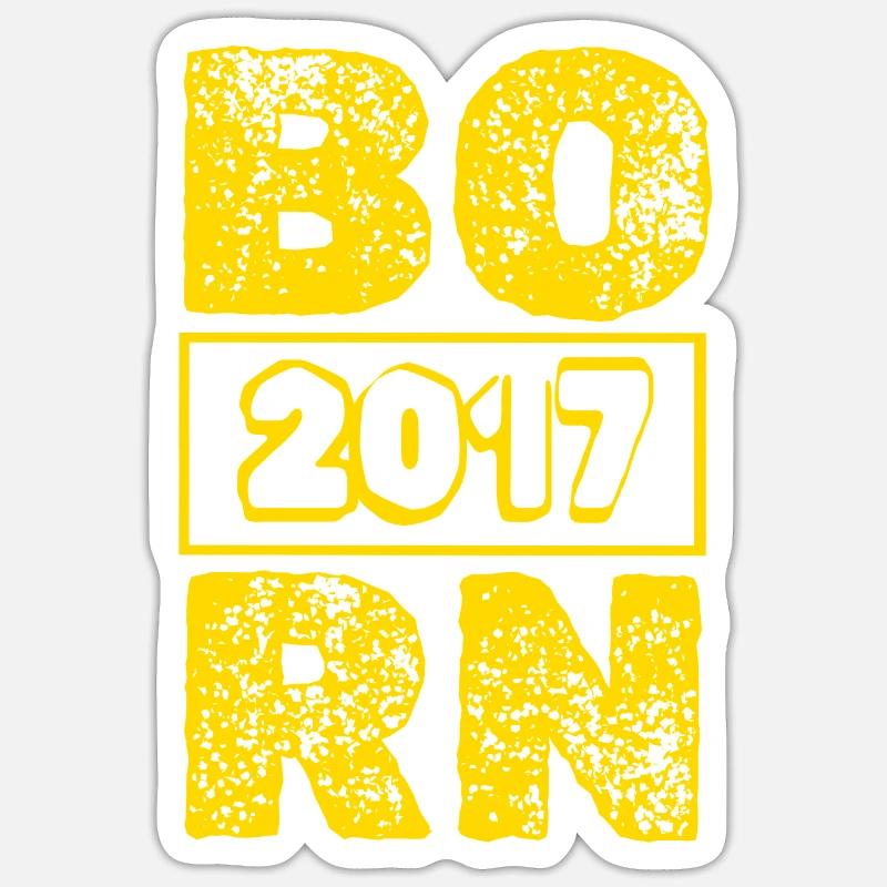 Year: 2017 - Sticker size S (10 x 10 cm) - white matte
