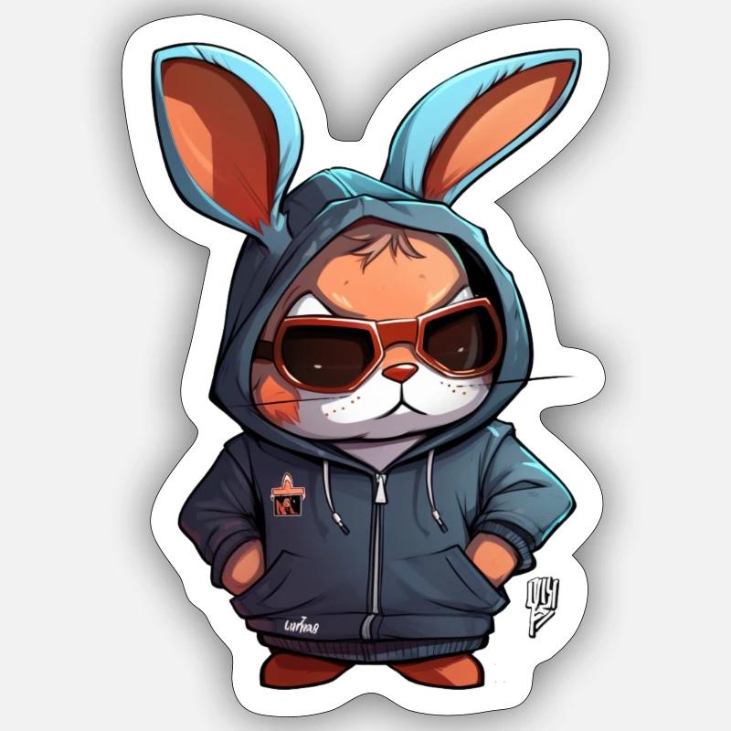 Rabbit 4 Sticker size S (10 x 10 cm)