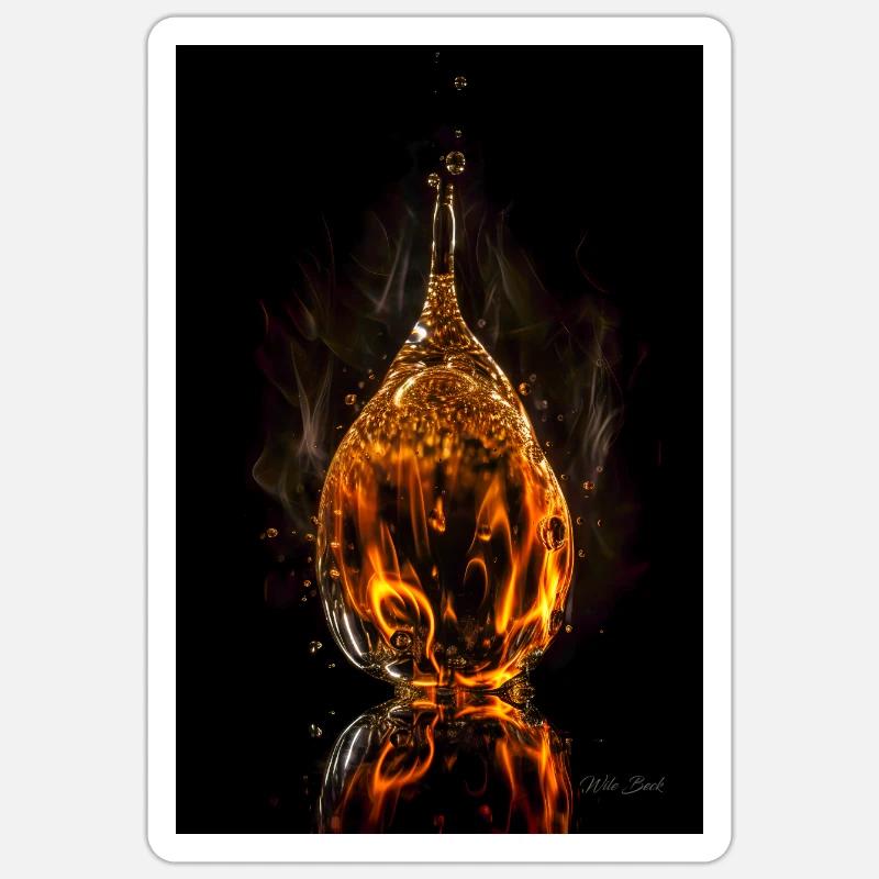 Drop fire 7 Sticker size S (10 x 10 cm)