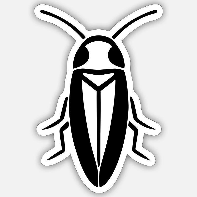 Schabe - Sticker Größe S (10 x 10 cm) - Mattweiß