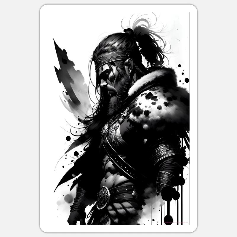 Viking - Sticker taille S (10 x 10 cm) - blanc mat