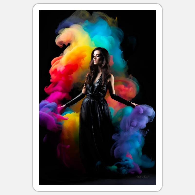 Rainbow Beauty 2 - Sticker size S (10 x 10 cm) - white matte