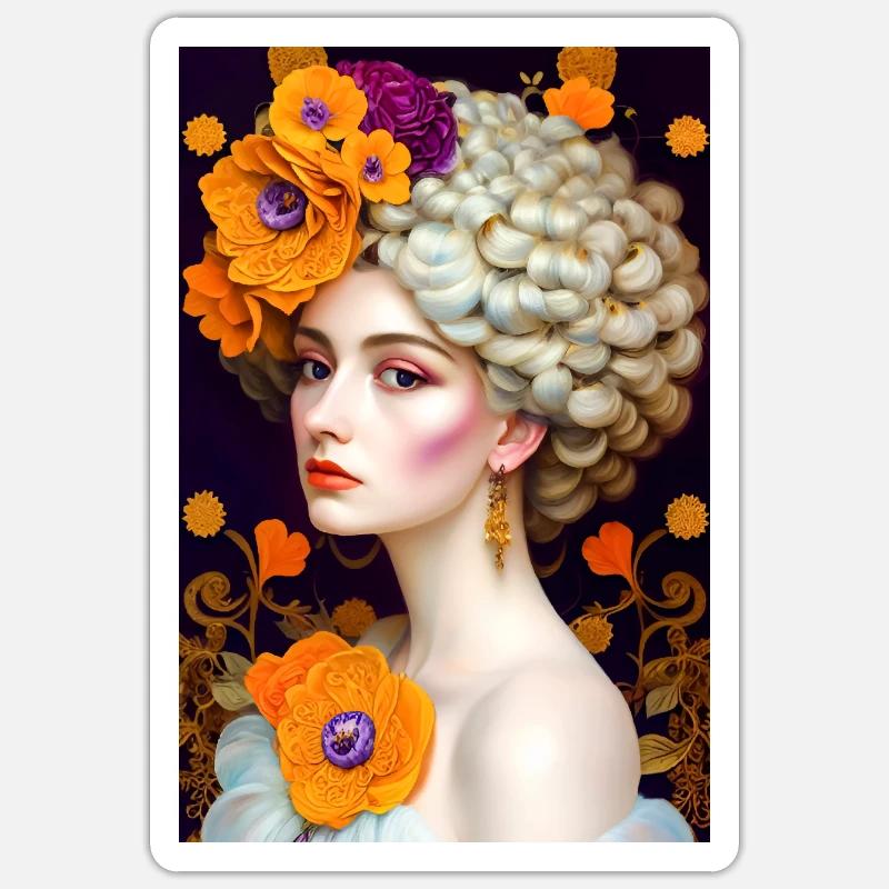 Chic, peinture numérique - Sticker taille S (10 x 10 cm) - blanc mat