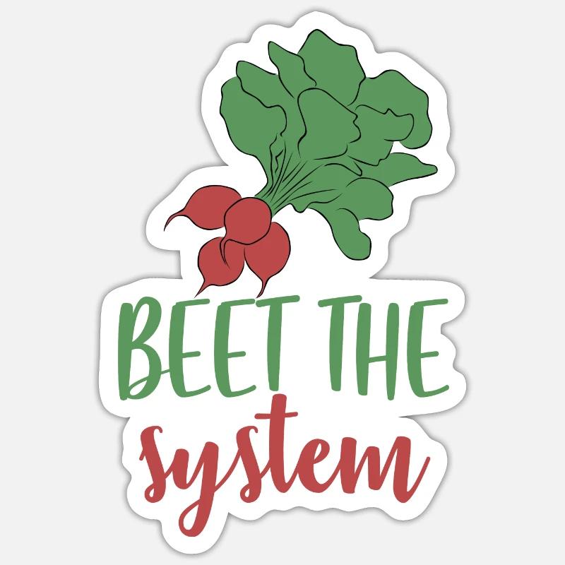Beet the system Sticker Größe S (10 x 10 cm)