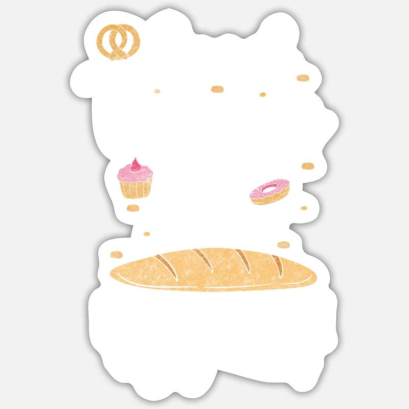Baker profession dough Sticker size S (10 x 10 cm)