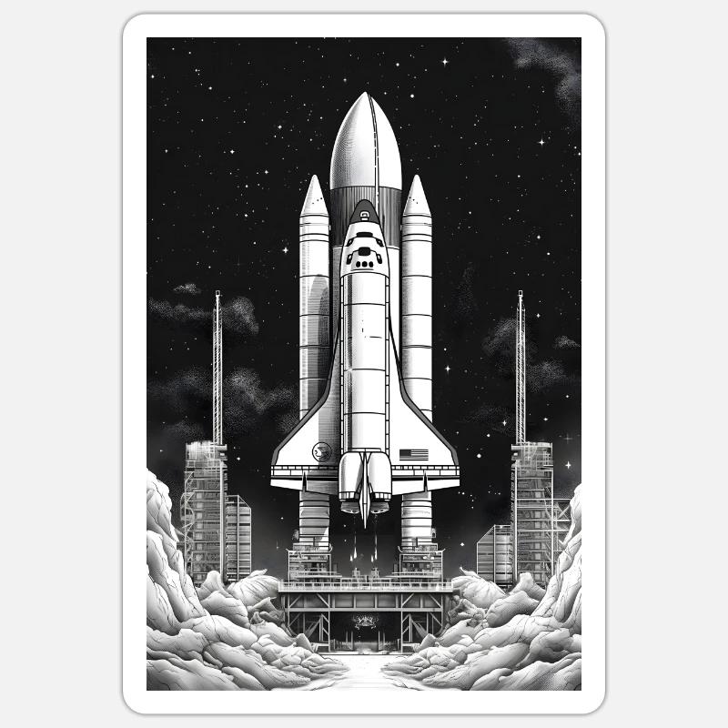 Rocket Astronaut Space Space Sticker size S (10 x 10 cm)