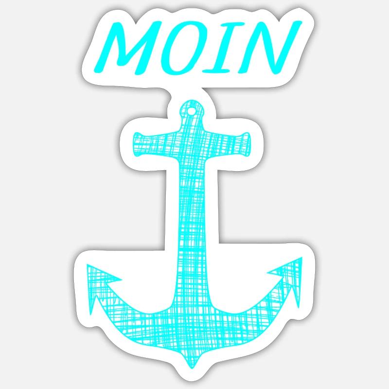 Moin - Sticker Größe S (10 x 10 cm) - Mattweiß
