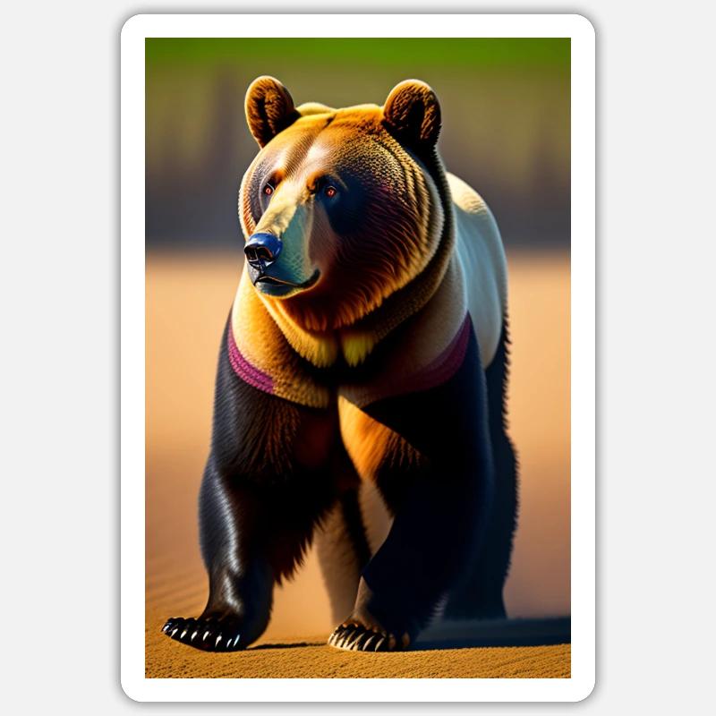 Bear - Sticker size S (10 x 10 cm) - white matte