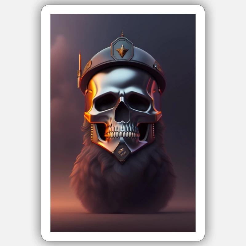 Beard sniper - Sticker size S (10 x 10 cm) - white matte