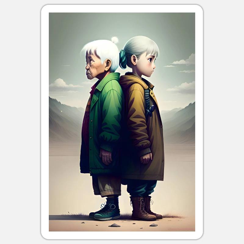 Generations - Sticker size S (10 x 10 cm) - white matte
