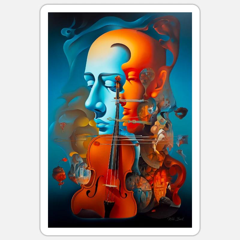 Composer - Sticker size S (10 x 10 cm) - white matte