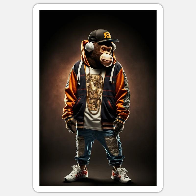 MonkeyBoy Sticker taille S (10 x 10 cm)