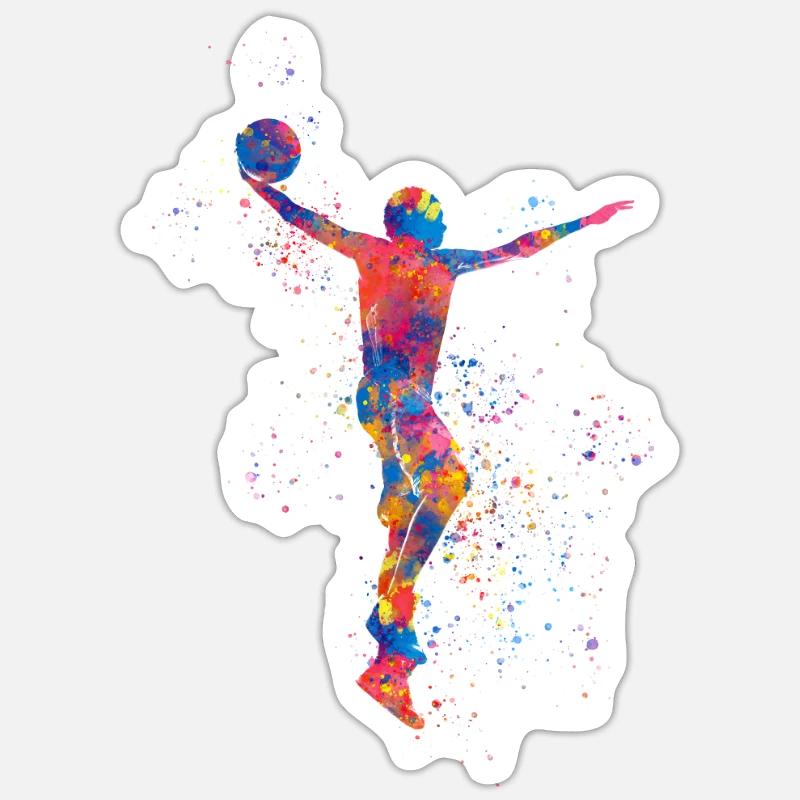 Basketteur Sticker taille S (10 x 10 cm)