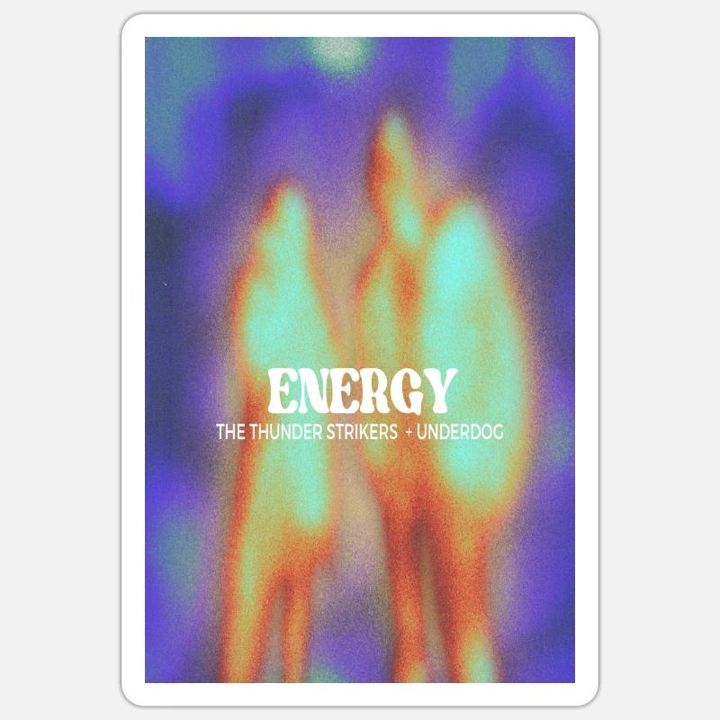 Énergie (conception de couverture) Sticker taille S (10 x 10 cm)