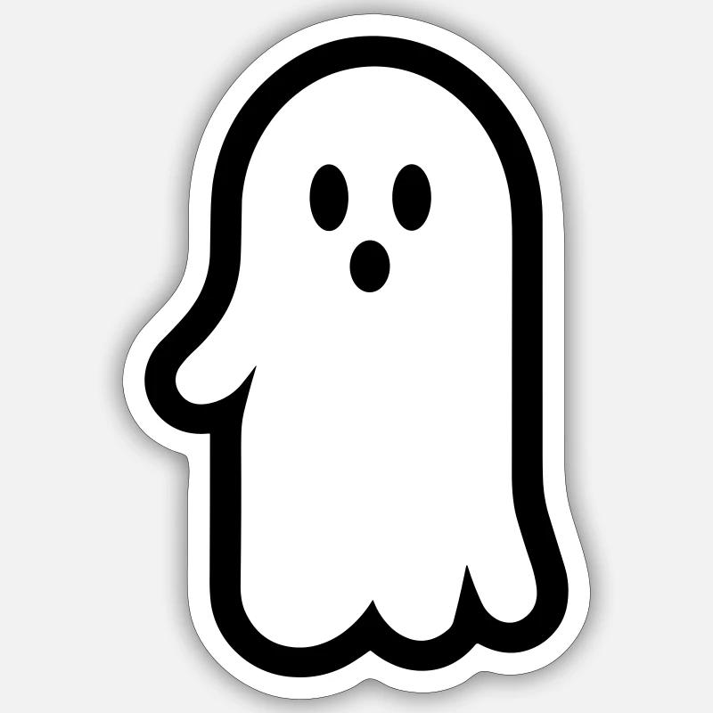 Geist - Sticker Größe S (10 x 10 cm) - Mattweiß