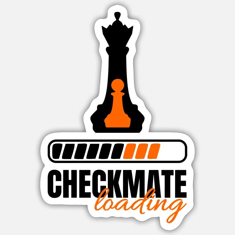 Checkmate Loading Queen and Pawn Sticker size S (10 x 10 cm)