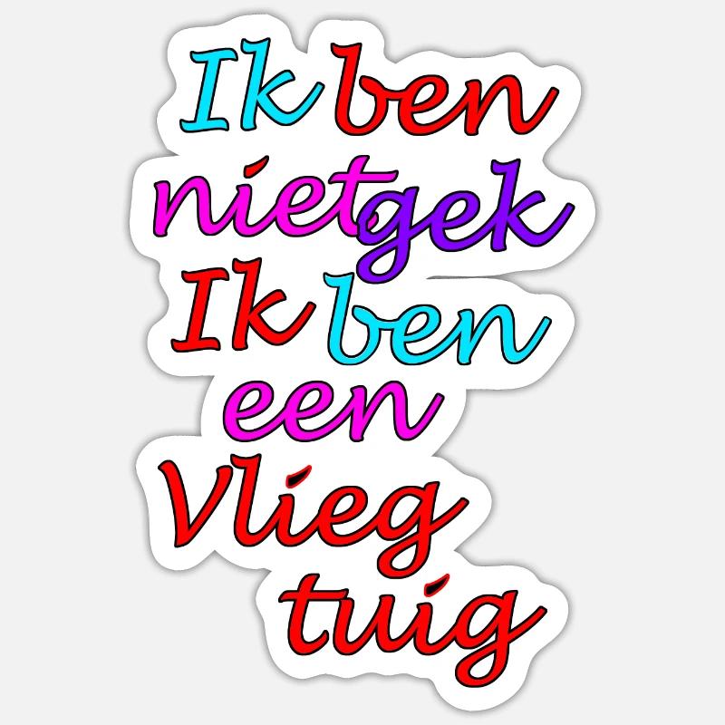 Ich bin nicht verrückt, ich bin ein Flugzeug - Sticker Größe S (10 x 10 cm) - Mattweiß