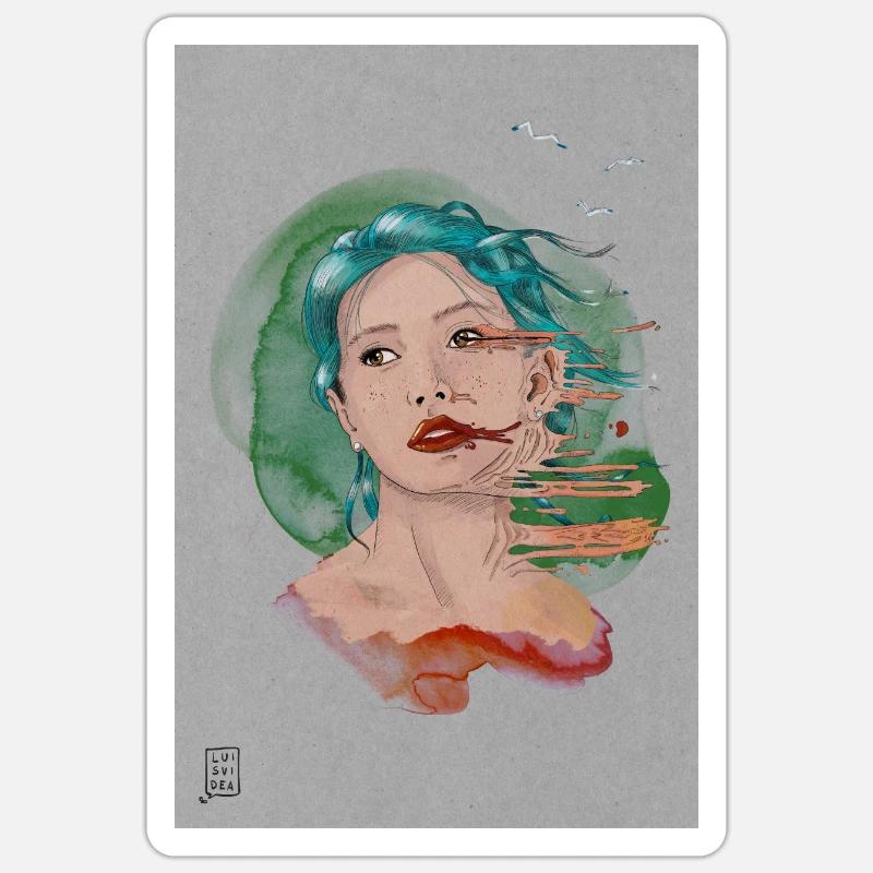 Helligkeit (Grau) Sticker Größe S (10 x 10 cm)