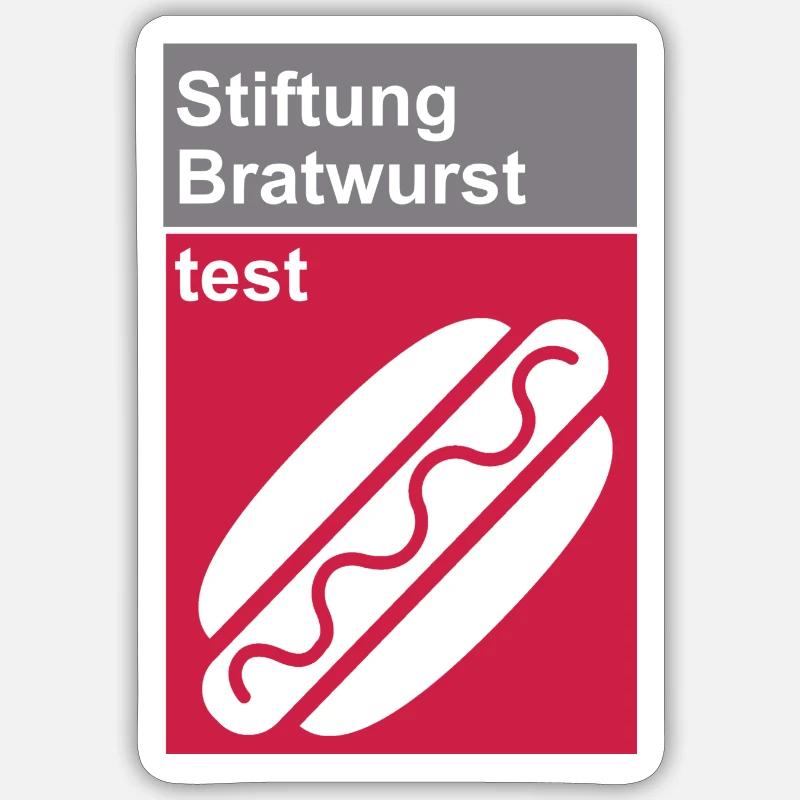 Stiftung Bratwursttest - Sticker Größe S (10 x 10 cm) - Mattweiß